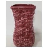 Longaberger Paprika Woven ceramic vase