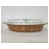 Vintage Early American Divided dish w/ lid