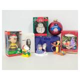 8 peanuts, Winnie the pooh & star trek ornaments