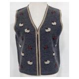 Woolrich sheep patterned wool vest