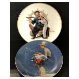 Two vintage Norman Rockwell decorative plates