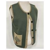 Woolrich evergreen wool holiday sweater vest