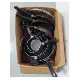 Large lot of assorted T-Fal pans