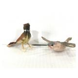 Pair of small bird decorations