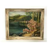 Vintage Lake Chocorua original signed painting