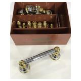 Case of fancy mountable chrome tissue holders