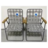 Two new Room Essentials gray & white beach chairs