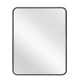 Project 62 black rectangular wall mirror in box