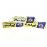 Lot of 3 fixodent ultra denture adhesive cream