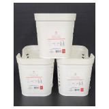 Trio of new white plastic caddies w/ Dividers