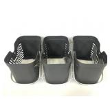 3 plastic bath caddies