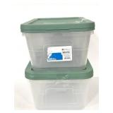 Pair of room essentials plastic storage bins