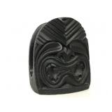 Resin black tiki face napkin holder