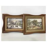 Two vintage farmhouse prints