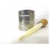 Foley metal flour sifter and baster