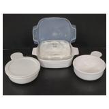 Three Corning Ware baking dishes