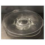 Two large glass platters