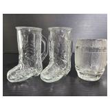 Boots and barrel glass shot glasses