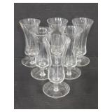 Set of 6 stemmed coaster glasses