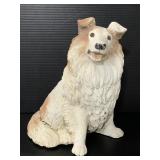 Plaster mold Border Collie dog garden statue