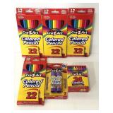 Cra-Z-Art colored pencils packs, crayons, & glue