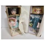Two Design Début porcelain dolls
