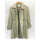 Gallery green long coat- size Medium