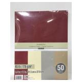 Sealed Poinsettia card stock paper