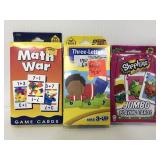 Letter, math, & Shopkins jumbo playing cards