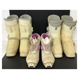 3 pairs of ski boots
