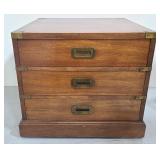 MCM Genuine Mahogany wood chest w/ brass corners