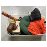 Tote of assorted goodies