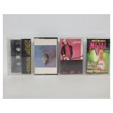 Four rock/metal cassette tapes