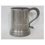 Crown and Rose Cast Pewter quart Tavern Tankard