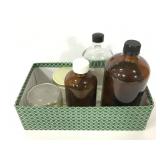 Lot of 5 glass bottles assorted sizes