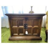 Vintage square wood end table