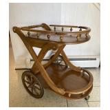 Vintage rolling bar serving tea cart