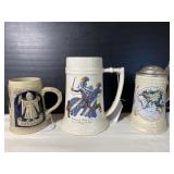 Three vintage beer Steins