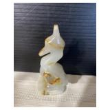 Small marble or onyx bird figure, 4 inches tall
