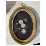 Oval framed antique watch parts