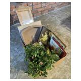 Box lot of project pieces and decor