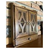 Wooden wall curio cabinet, small