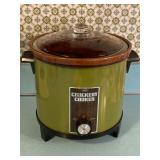 Sears Crockery Cooker vintage green crock-pot