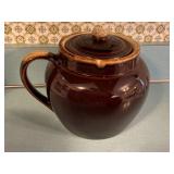Pfaltzgraph vintage ceramic drip glaze pot w/ lid
