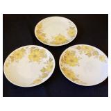 Three Noritake Shasta flower lunch plates