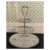 Vintage Kromex 3-tier tidbit tray