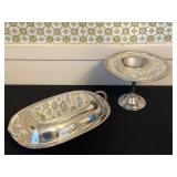 Reed & Barton covered dish & WM Rogers compote
