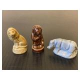 Three vintage Wade animal figurines