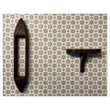 Vintage wood wall sconce & small shelf