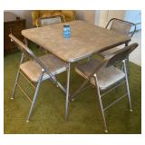 Samsonite vintage folding card table & chair set